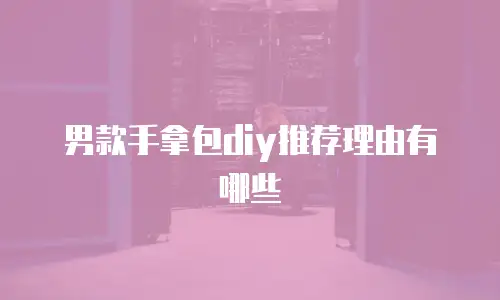 男款手拿包diy推荐理由有哪些