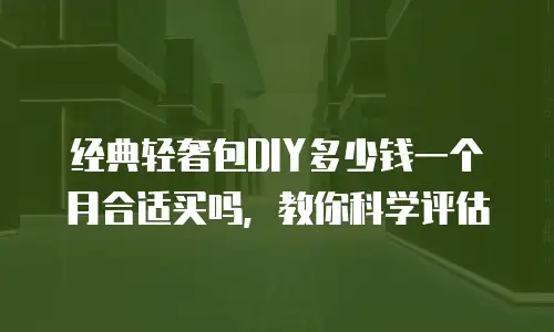 经典轻奢包DIY多少钱一个月合适买吗，教你科学评估