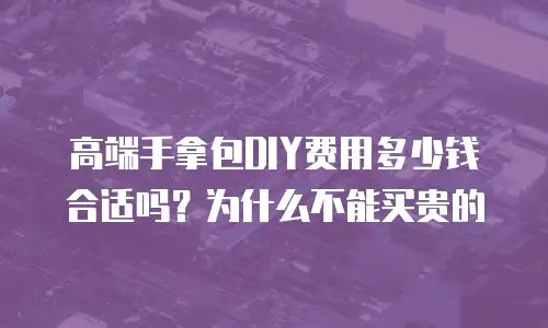 高端手拿包DIY费用多少钱合适吗？为什么不能买贵的