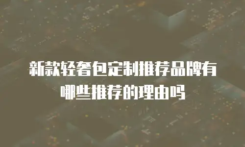 新款轻奢包定制推荐品牌有哪些推荐的理由吗