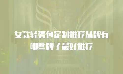 女款轻奢包定制推荐品牌有哪些牌子最好推荐