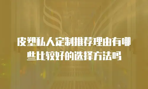 皮塑私人定制推荐理由有哪些比较好的选择方法吗