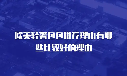 欧美轻奢包包推荐理由有哪些比较好的理由