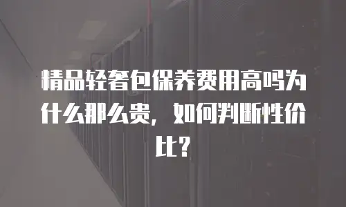 精品轻奢包保养费用高吗为什么那么贵，如何判断性价比？