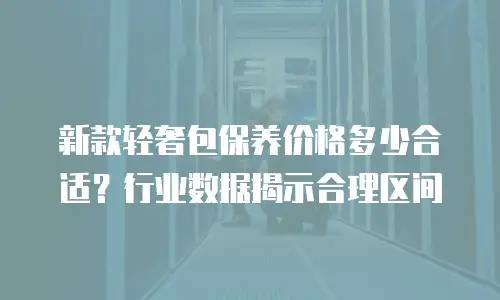 新款轻奢包保养价格多少合适？行业数据揭示合理区间