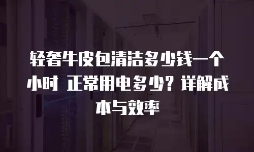 轻奢牛皮包清洁多少钱一个小时 正常用电多少？详解成本与效率