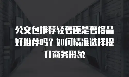 公文包推荐轻奢还是奢侈品好推荐吗？如何精准选择提升商务形象