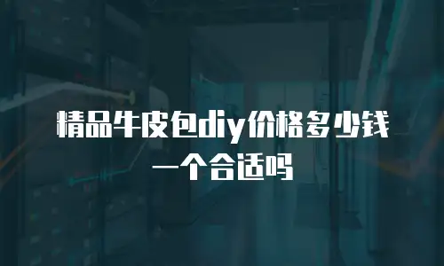 精品牛皮包diy价格多少钱一个合适吗