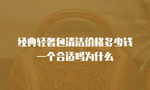 经典轻奢包清洁价格多少钱一个合适吗为什么