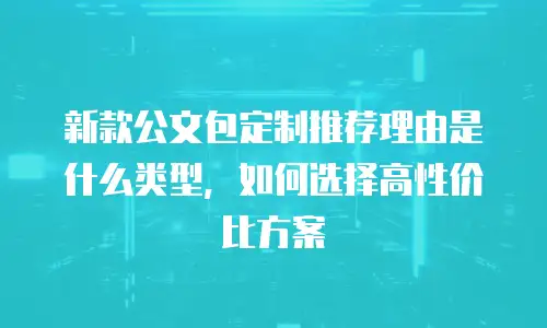 新款公文包定制推荐理由是什么类型，如何选择高性价比方案