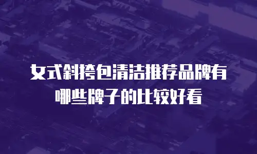 女式斜挎包清洁推荐品牌有哪些牌子的比较好看