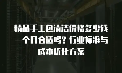 精品手工包清洁价格多少钱一个月合适吗？行业标准与成本优化方案