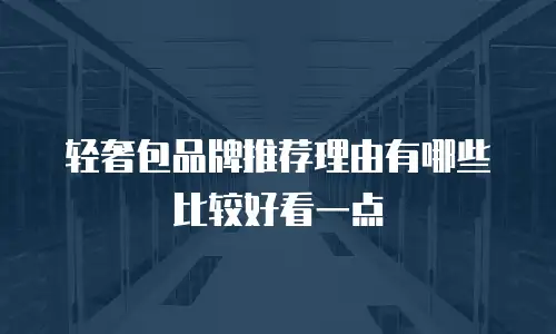 轻奢包品牌推荐理由有哪些比较好看一点