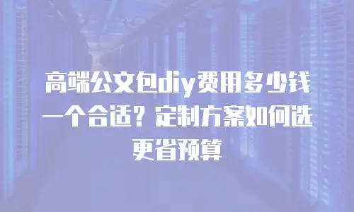 高端公文包diy费用多少钱一个合适？定制方案如何选更省预算