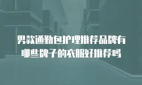 男款通勤包护理推荐品牌有哪些牌子的衣服好推荐吗