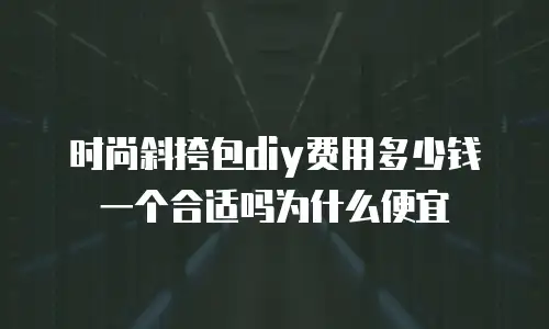 时尚斜挎包diy费用多少钱一个合适吗为什么便宜