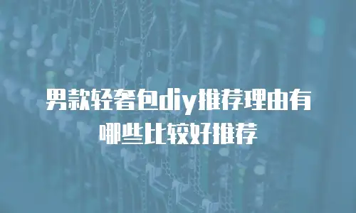 男款轻奢包diy推荐理由有哪些比较好推荐