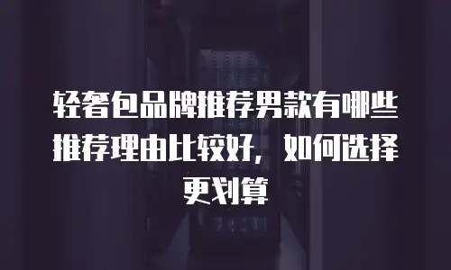 轻奢包品牌推荐男款有哪些推荐理由比较好，如何选择更划算