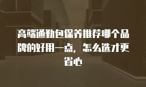 高端通勤包保养推荐哪个品牌的好用一点，怎么选才更省心