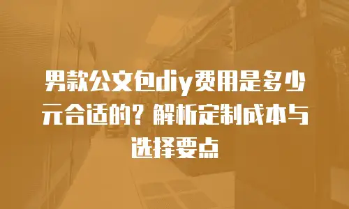 男款公文包diy费用是多少元合适的？解析定制成本与选择要点