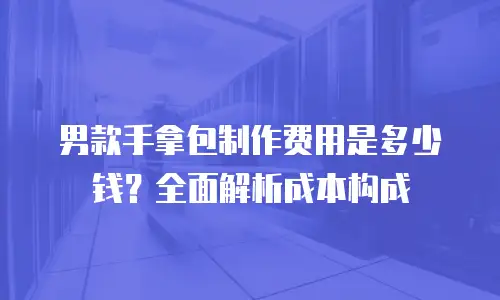 男款手拿包制作费用是多少钱？全面解析成本构成