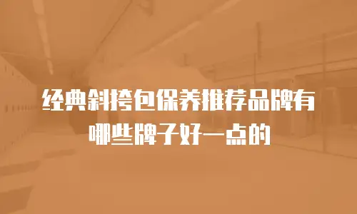 经典斜挎包保养推荐品牌有哪些牌子好一点的