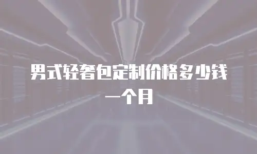 男式轻奢包定制价格多少钱一个月
