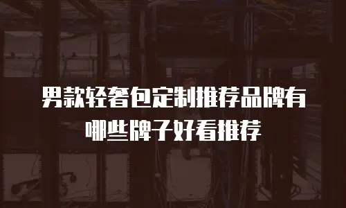 男款轻奢包定制推荐品牌有哪些牌子好看推荐