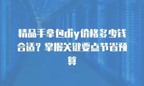 精品手拿包diy价格多少钱合适？掌握关键要点节省预算
