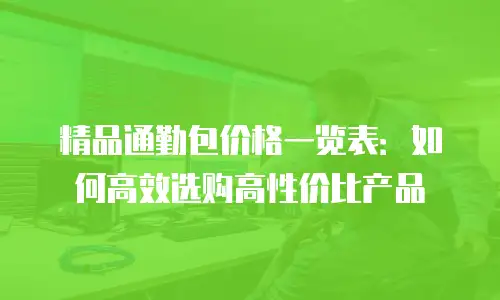 精品通勤包价格一览表：如何高效选购高性价比产品