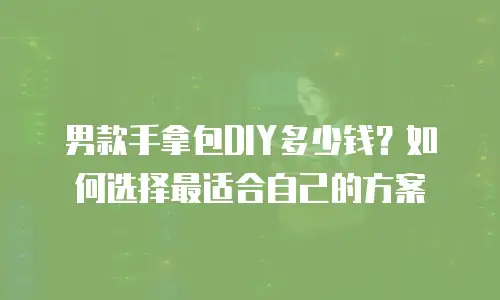男款手拿包DIY多少钱？如何选择最适合自己的方案