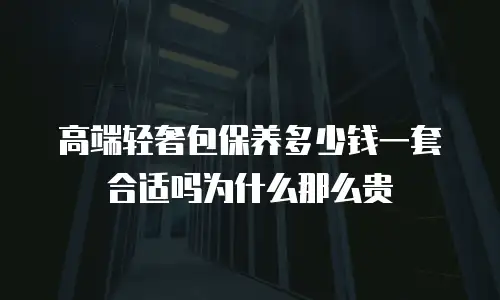 高端轻奢包保养多少钱一套合适吗为什么那么贵