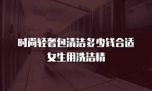 时尚轻奢包清洁多少钱合适女生用洗洁精