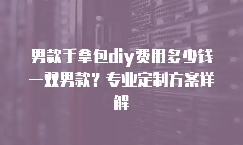 男款手拿包diy费用多少钱一双男款？专业定制方案详解