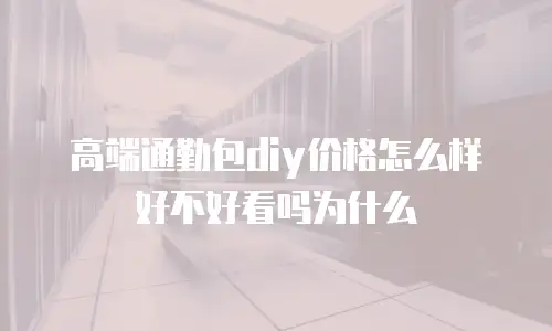 高端通勤包diy价格怎么样好不好看吗为什么