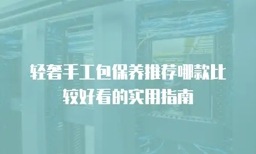 轻奢手工包保养推荐哪款比较好看的实用指南