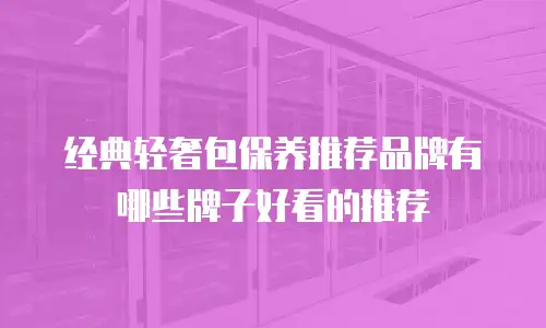 经典轻奢包保养推荐品牌有哪些牌子好看的推荐