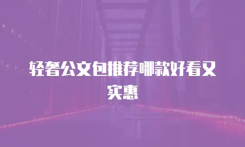 轻奢公文包推荐哪款好看又实惠