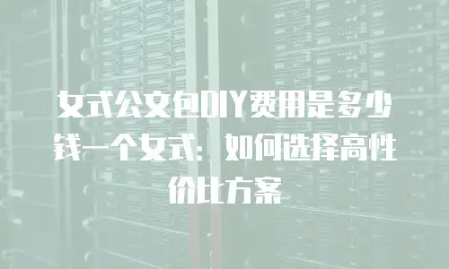 女式公文包DIY费用是多少钱一个女式：如何选择高性价比方案