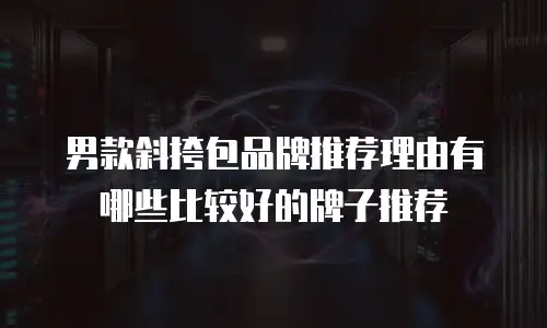 男款斜挎包品牌推荐理由有哪些比较好的牌子推荐