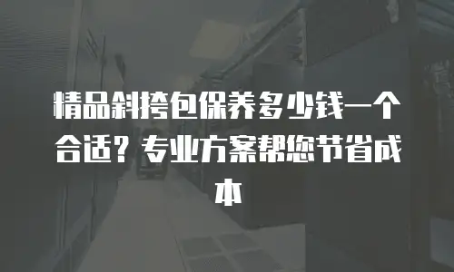 精品斜挎包保养多少钱一个合适？专业方案帮您节省成本