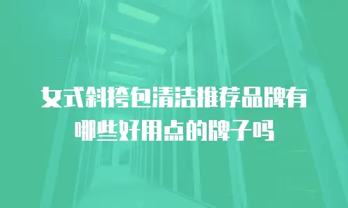 女式斜挎包清洁推荐品牌有哪些好用点的牌子吗