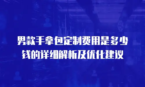 男款手拿包定制费用是多少钱的详细解析及优化建议