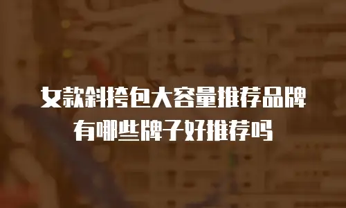 女款斜挎包大容量推荐品牌有哪些牌子好推荐吗