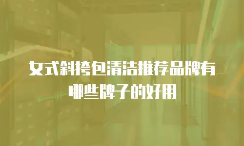 女式斜挎包清洁推荐品牌有哪些牌子的好用