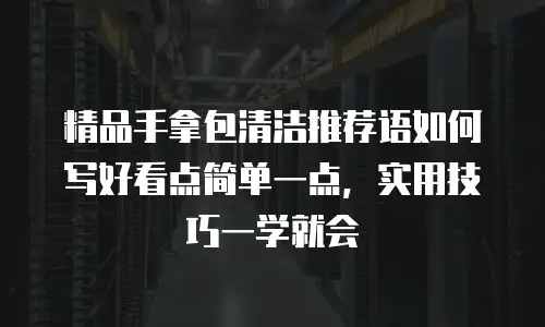 精品手拿包清洁推荐语如何写好看点简单一点，实用技巧一学就会
