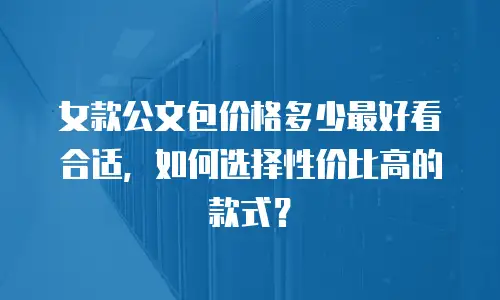 女款公文包价格多少最好看合适，如何选择性价比高的款式？