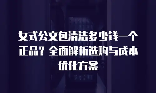 女式公文包清洁多少钱一个正品？全面解析选购与成本优化方案