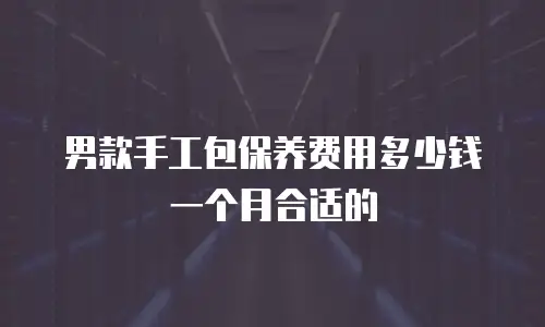 男款手工包保养费用多少钱一个月合适的