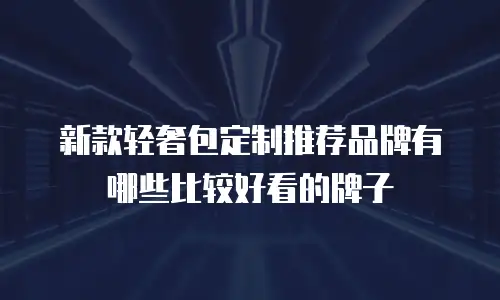 新款轻奢包定制推荐品牌有哪些比较好看的牌子